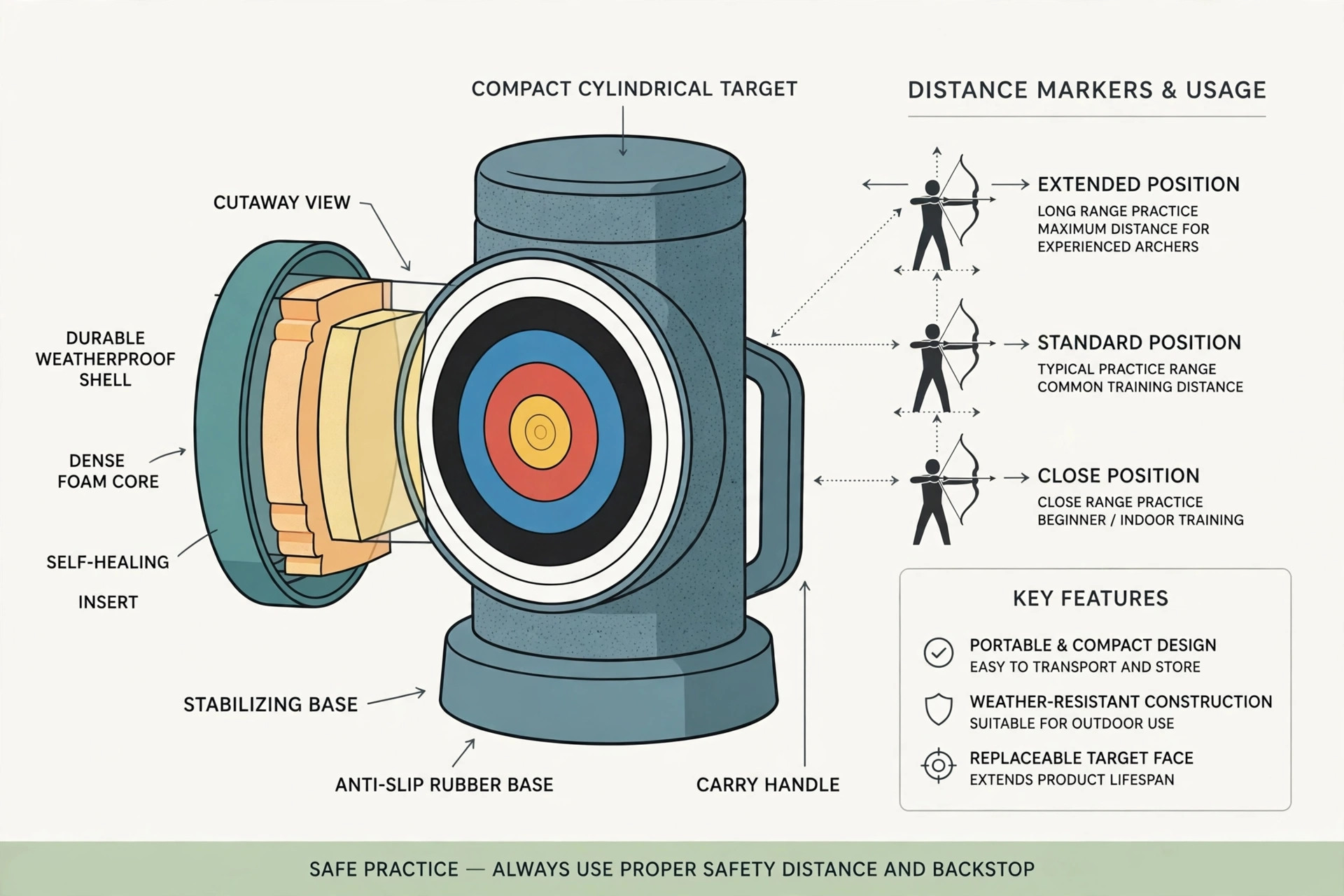 Diagram of the traditional archery target used in the juwai morning teer session