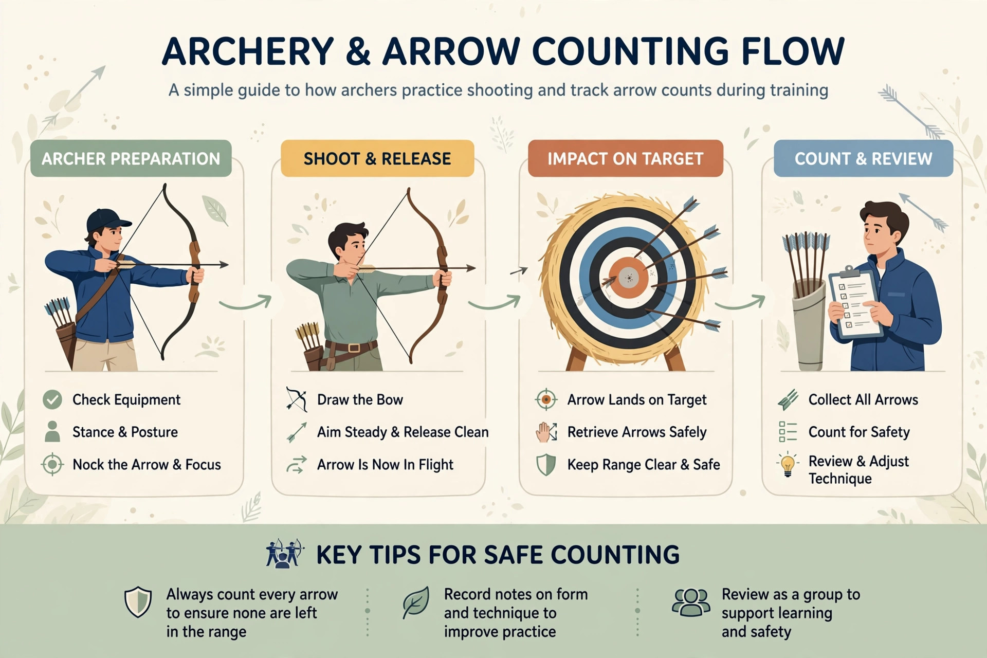 Illustrated guide showing how the juwai morning teer result is decided by archery