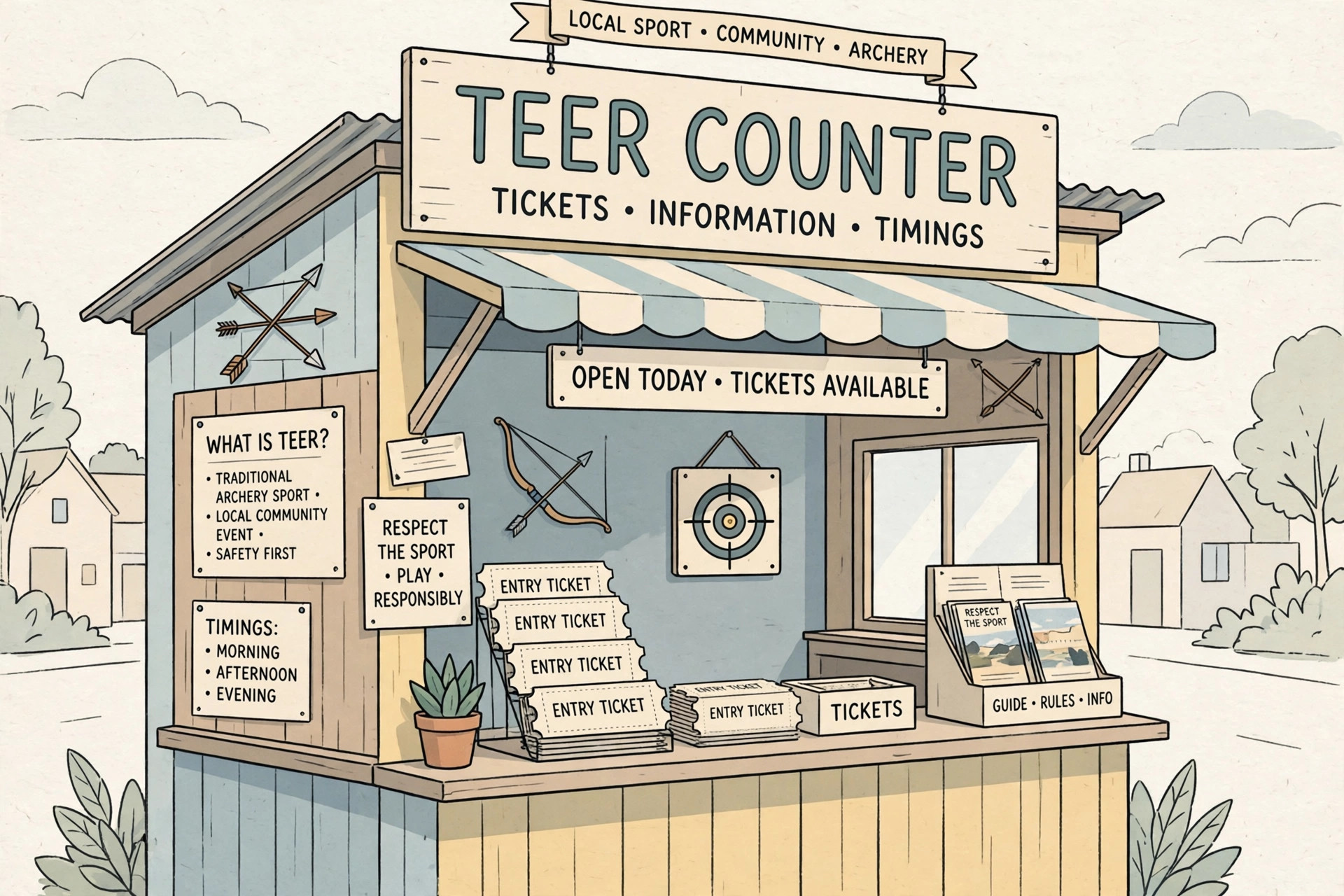 Licensed teer counter in Shillong selling teer tickets